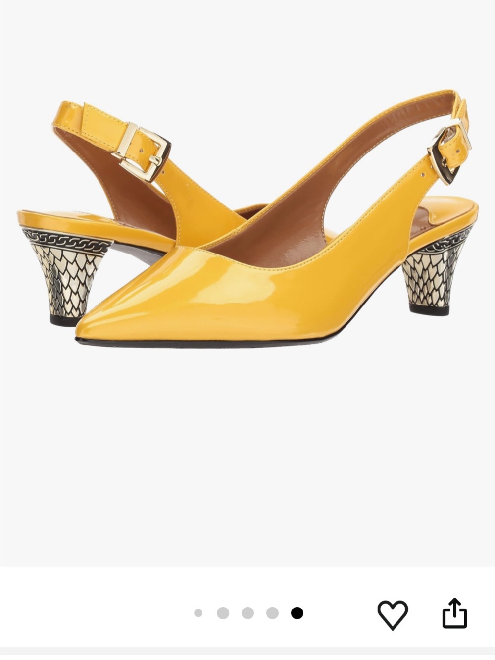 J.Renee Mayetta Size 8 Lemmon Slingback Pumps with Black and Silver Heel